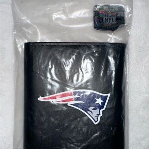 NFL Black Wallet New England Patriots Logo